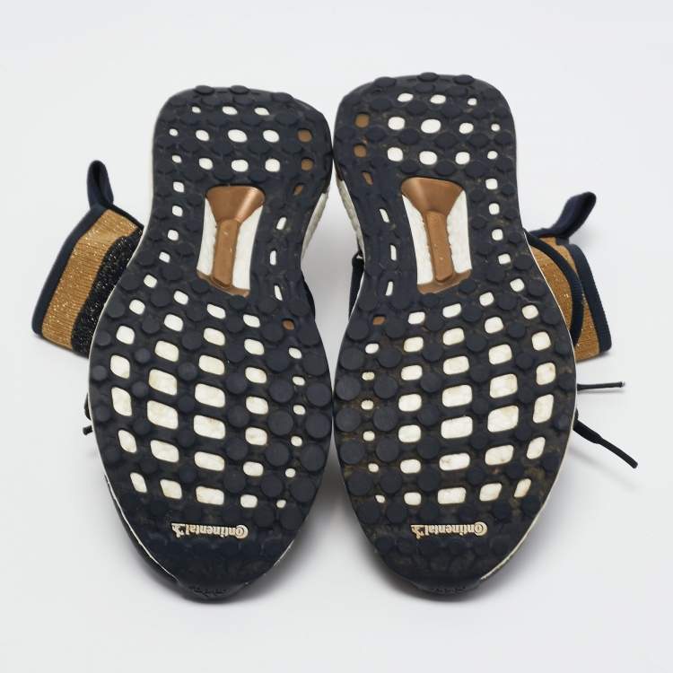 Pre Owned Stella McCartney x Adidas Navy Blu Knit Fabric Y-3 Ultra Boost X Sneakers Size 38