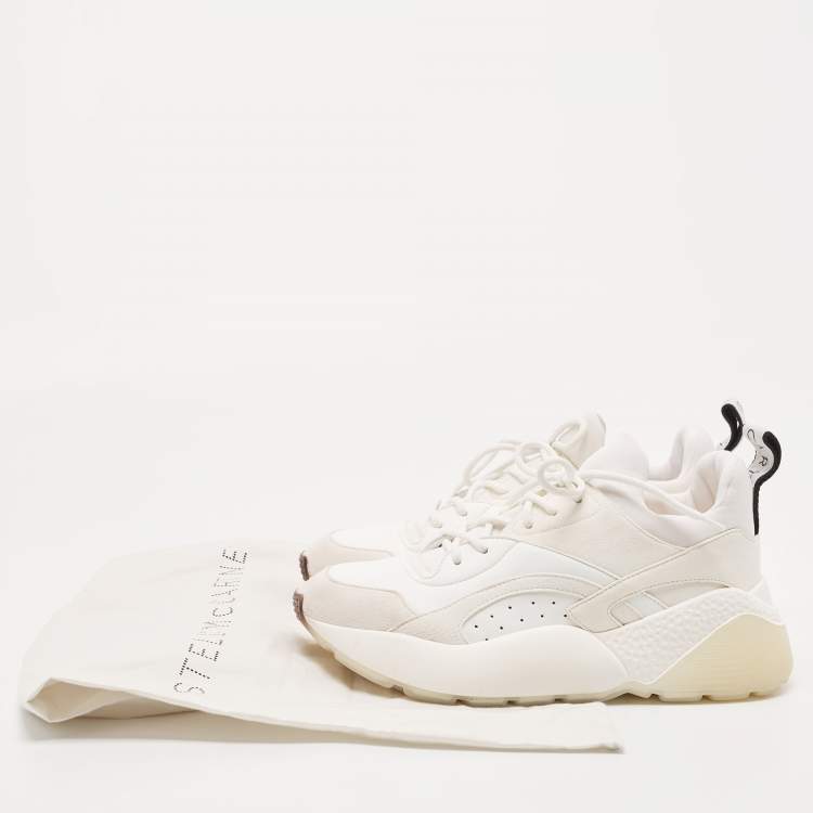 Pre Owned Stella McCartney Two Tone Faux Leather and Faux Suede Eclypse Sneakers Size 39
