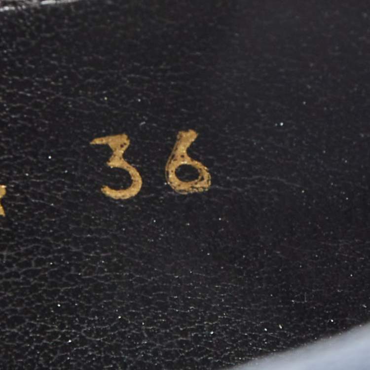 Pre Owned Stella McCartney Blue Faux Leather Binx Star Sneakers Size 36