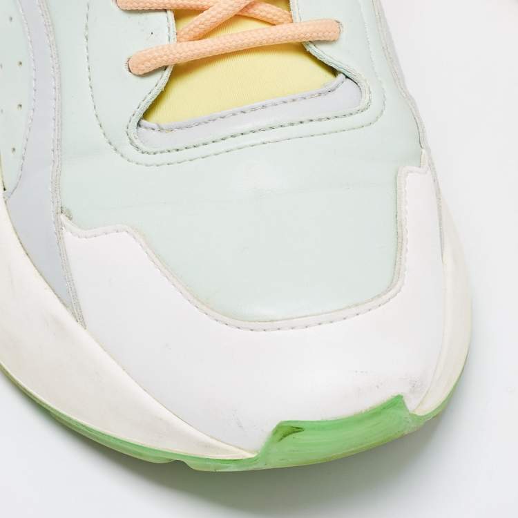 Pre Owned Stella McCartney Multicolor Faux Leather and Neoprene Eclypse Sneakers Size 39