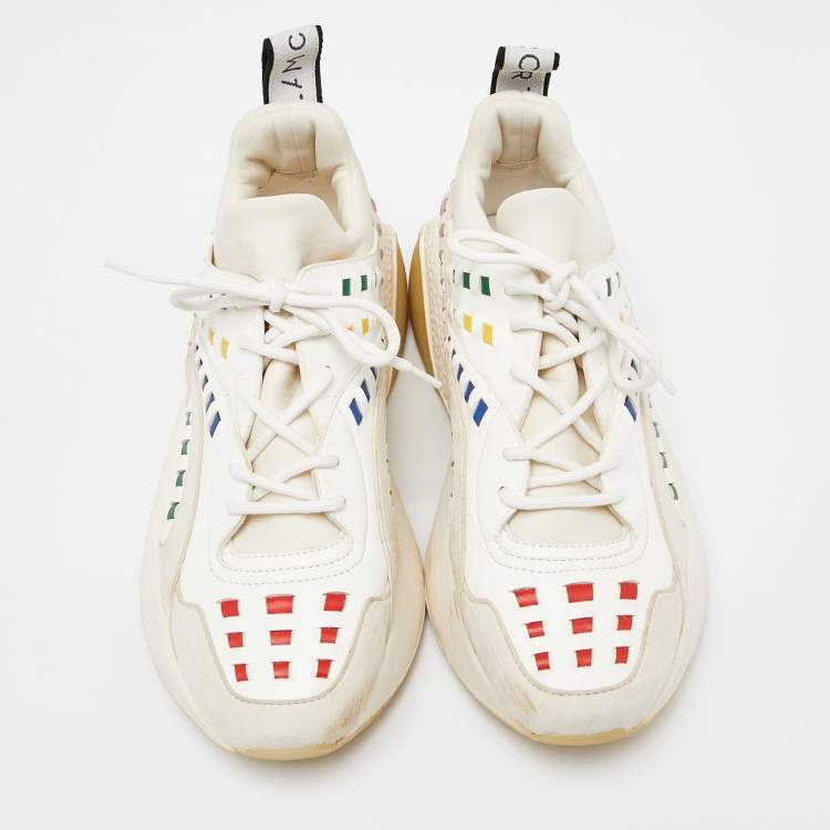 Pre Owned Stella McCartney Multicolor Faux Leather, Faux Suede and Neoprene Eclypse Low-Top Sneakers Size 40
