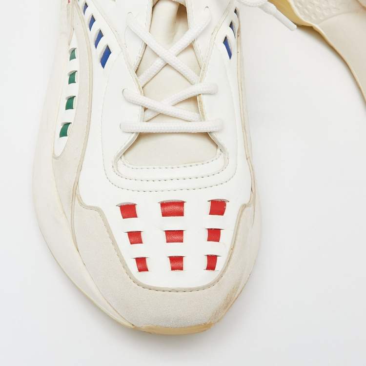 Pre Owned Stella McCartney Multicolor Faux Leather, Faux Suede and Neoprene Eclypse Low-Top Sneakers Size 40