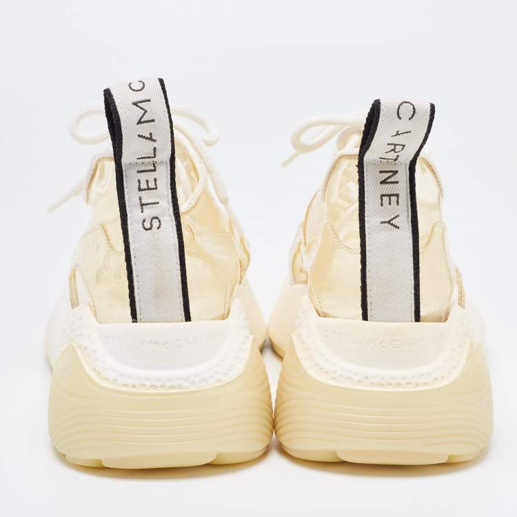 Pre Owned Stella McCartney Light Yellow PVC Eclypse Sneakers Size 39