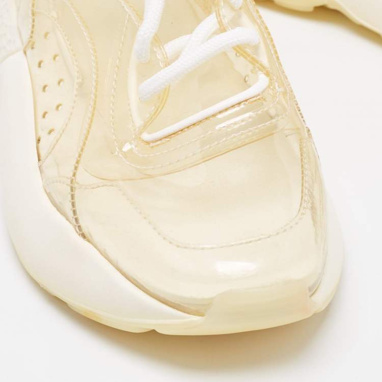 Pre Owned Stella McCartney Light Yellow PVC Eclypse Sneakers Size 39