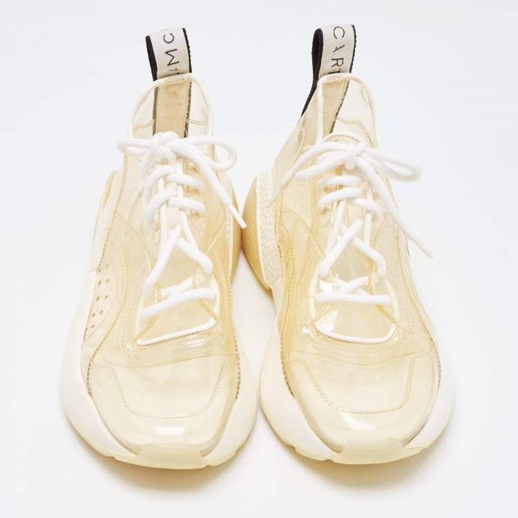 Pre Owned Stella McCartney Light Yellow PVC Eclypse Sneakers Size 39
