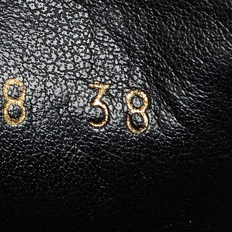 Pre Owned Stella McCartney Black Faux Leather Platform Sneakers Size 38