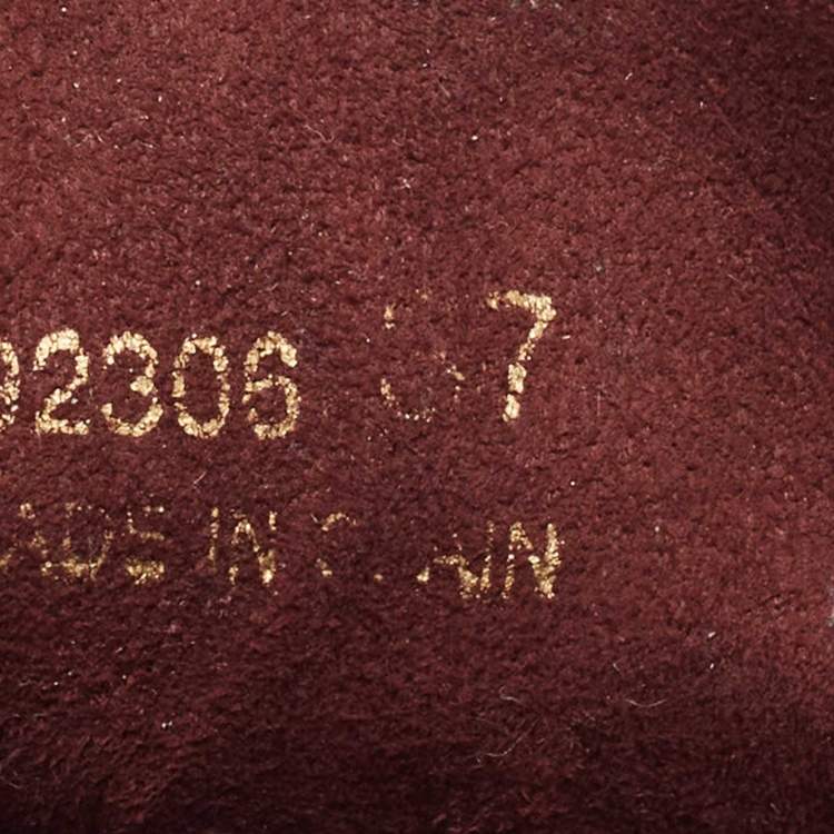 Pre Owned Stella McCartney Burgundy Faux Suede Leana Wedge Boots Size 37