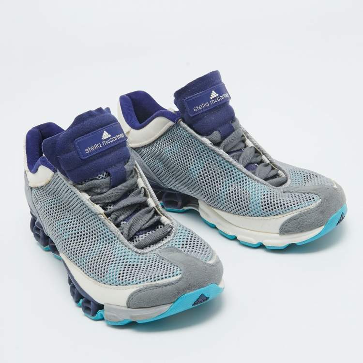 Pre Owned Stella McCartney Tricolor Mesh and Faux Leather Low Top Sneakers Size 36 2/3