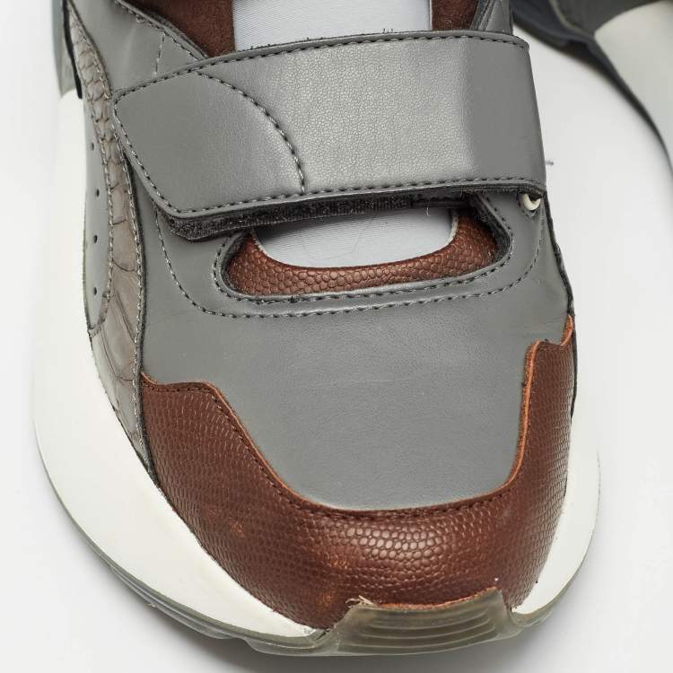 Pre Owned Stella McCartney Multicolor Faux Leather and Faux Suede Eclypse Sneakers Size 39