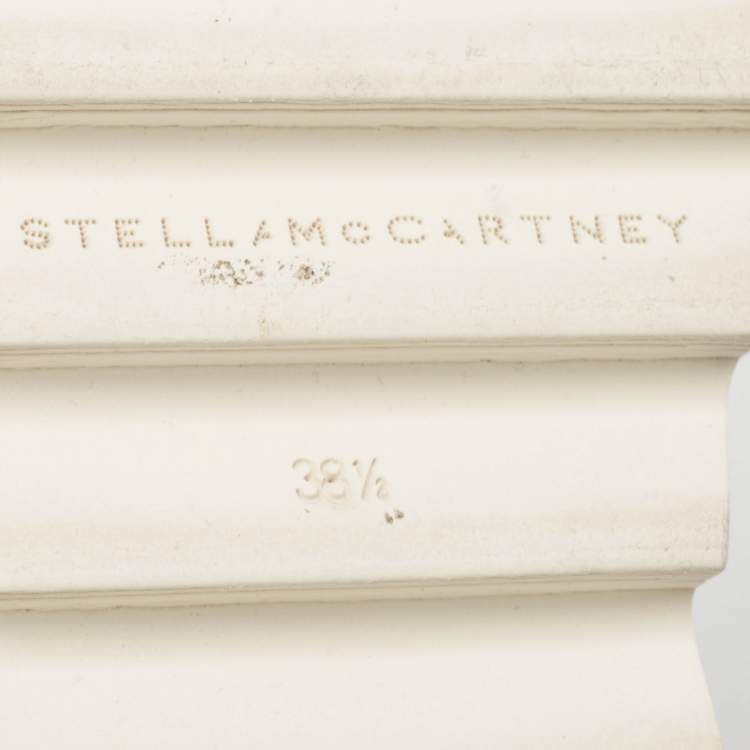 Pre Owned Stella McCartney Black Faux Leather Elyse Derby Sneakers Size 38.5