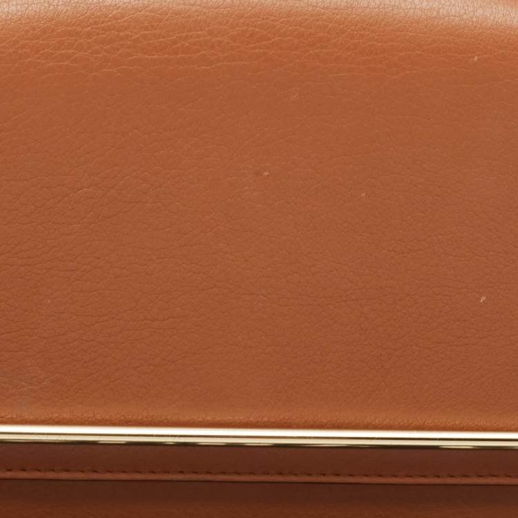 Pre Owned Strathberry Brown Leather East/West Chain Shoulder Bag