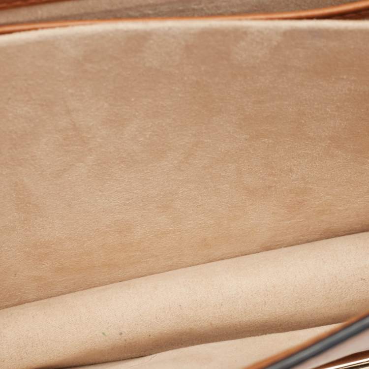 Pre Owned Strathberry Brown Leather East/West Chain Shoulder Bag