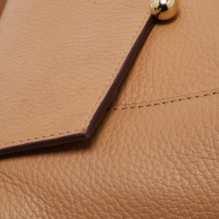 Pre Owned Strathberry Beige Leather Mosaic Top Handle Bag