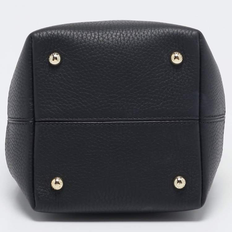 Pre Owned Strathberry Black Leather Mini Lana Osette Bucket Bag