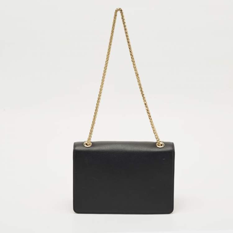 Pre Owned Strathberry Tricolor Leather East/West Chain Shoulder Bag