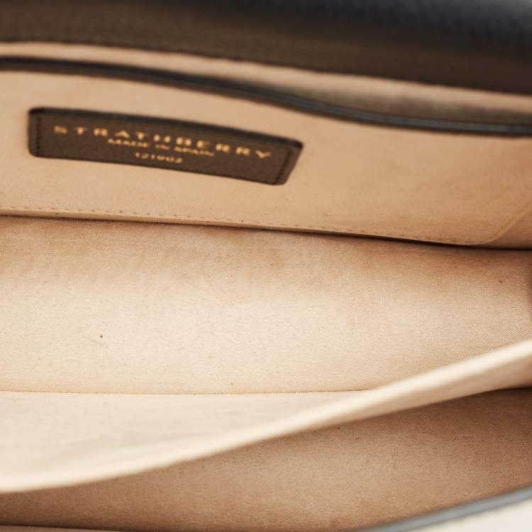 Pre Owned Strathberry Tricolor Leather East/West Chain Shoulder Bag