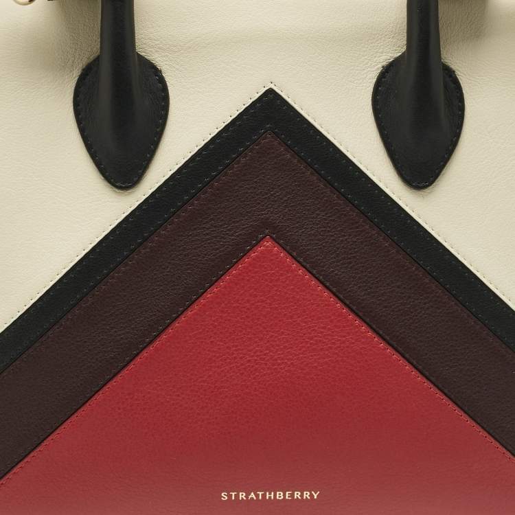 Pre Owned Strathberry Multicolor Leather Midi Tote