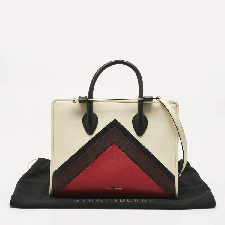 Pre Owned Strathberry Multicolor Leather Midi Tote