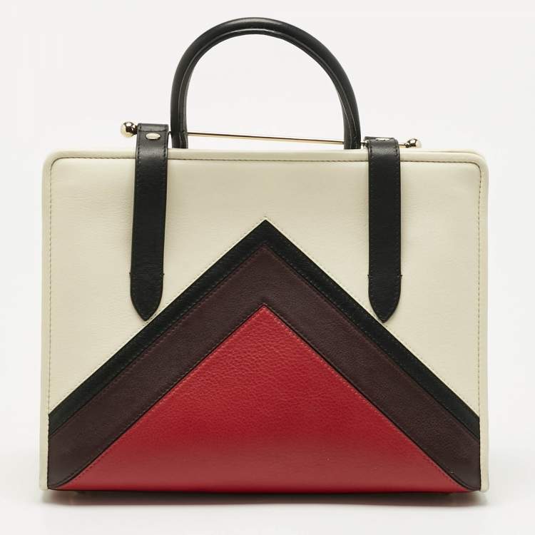Pre Owned Strathberry Multicolor Leather Midi Tote