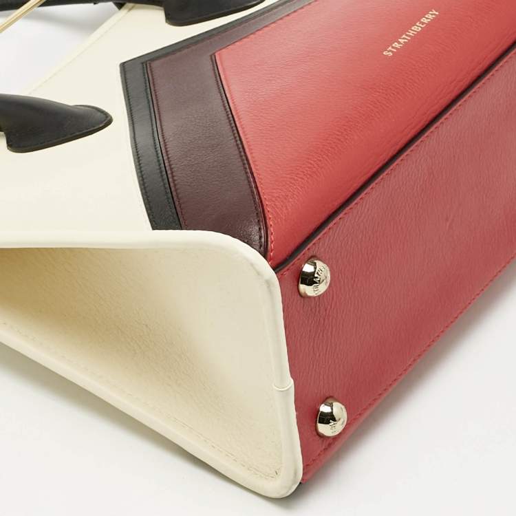 Pre Owned Strathberry Multicolor Leather Midi Tote