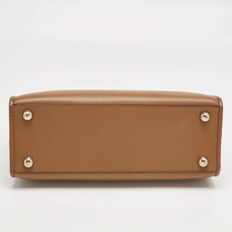 Pre Owned Strathberry Brown Leather Midi Tote