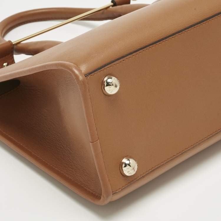 Pre Owned Strathberry Brown Leather Midi Tote