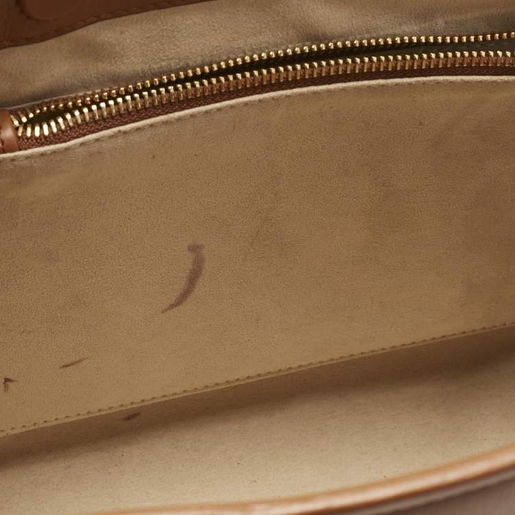Pre Owned Strathberry Brown Leather Midi Tote