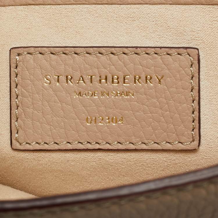 Pre Owned Strathberry Mosaic Beige Leather Tote