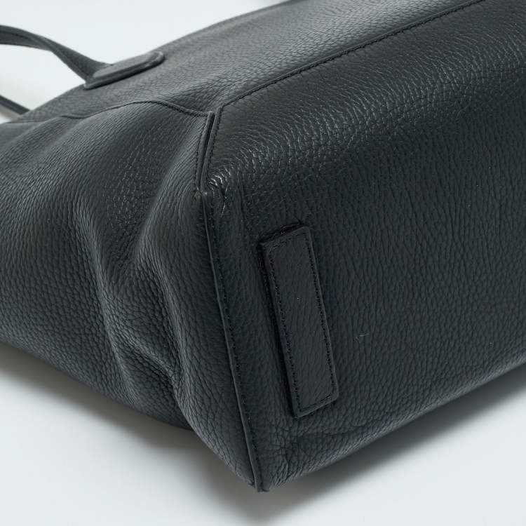 Pre Owned Strathberry Mosiac Black Leather Shopper Tote