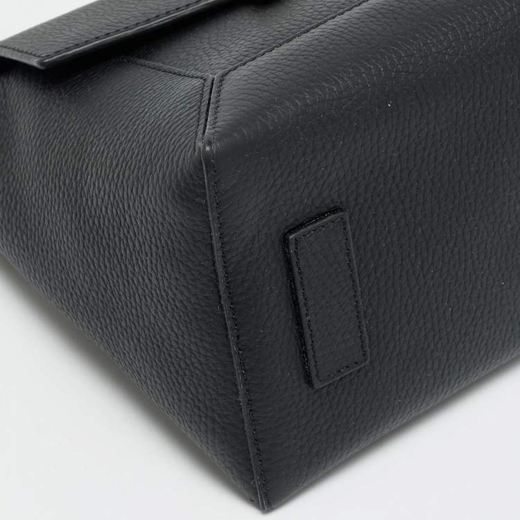 Pre Owned Strathberry Mosiac Black Leather Top Handle Bag