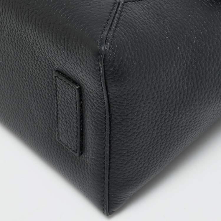 Pre Owned Strathberry Mosiac Black Leather Top Handle Bag