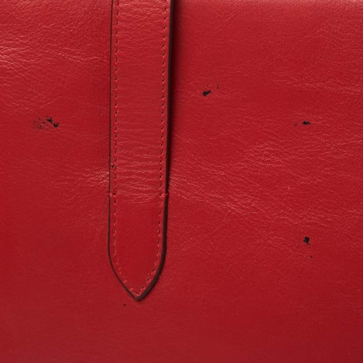 Pre Owned Strathberry Red Leather Midi Tote