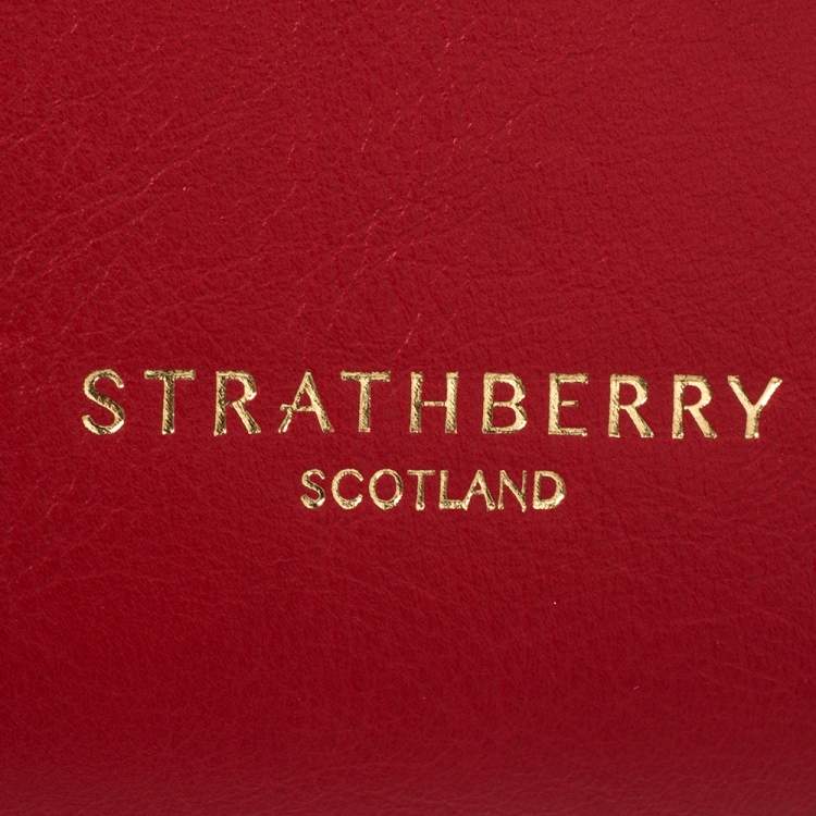 Pre Owned Strathberry Red Leather Midi Tote