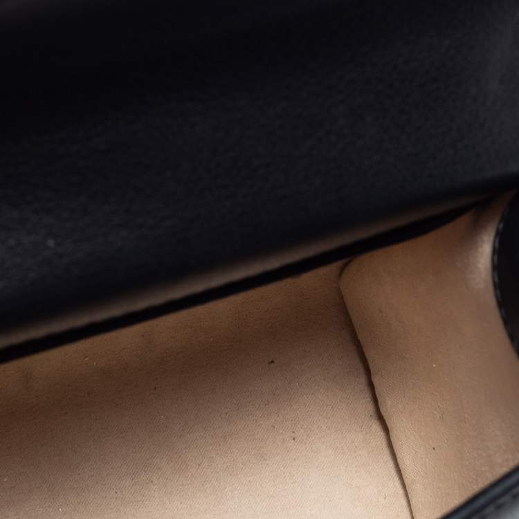 Pre Owned Strathberry Black Leather Micro Allegro Top Handle Bag