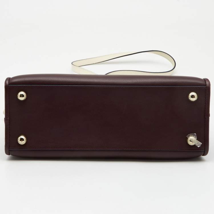 Pre Owned Strathberry Tri Color Leather Midi Tote