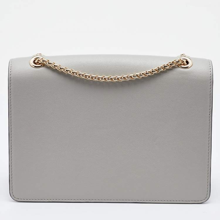 Pre Owned Strathberry Grey Leather East/west Leather Crossbody Bag