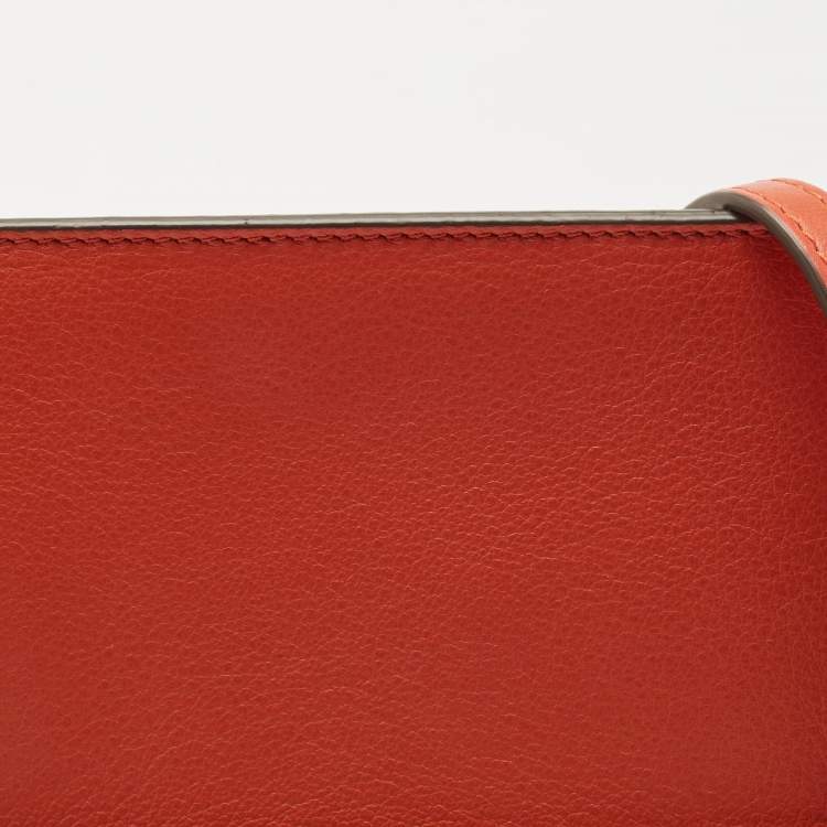 Pre Owned Strathberry Off White/Orange Leather Stylist Crossbody Bag