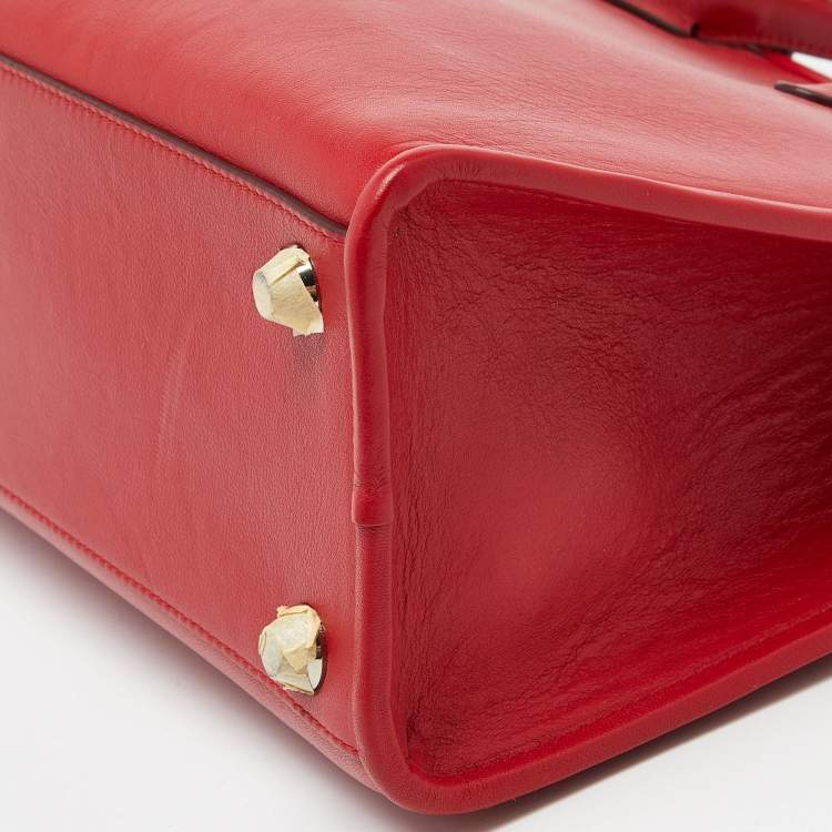 Pre Owned Strathberry Red Leather Midi Tote