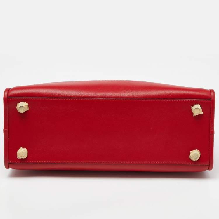 Pre Owned Strathberry Red Leather Midi Tote