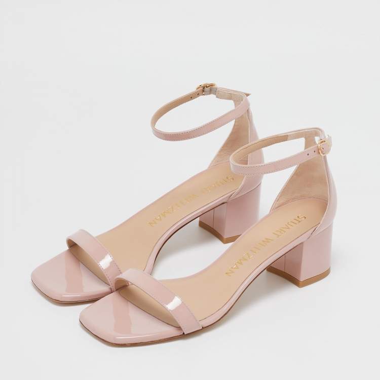 サンダル・ミュール STUART WEITZMAN Women Sandals SB592COTTONCANDY PINK Stuart Weitzman Pink Patent Leather Simplecurve Sandals Size