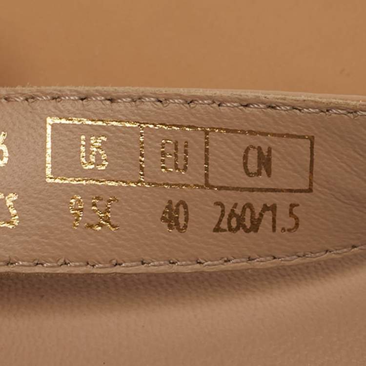 Pre Owned Stuart Weitzman Beige Leather Bambina Block Heel Ankle Strap Sandals Size 40