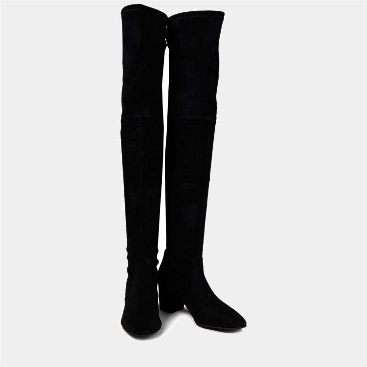 Pre Owned Stuart Weitzman Suede Over the Knee Boots Size 39.5