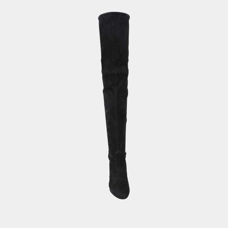 Pre Owned Stuart Weitzman Suede Over The Knee Boots 39.5