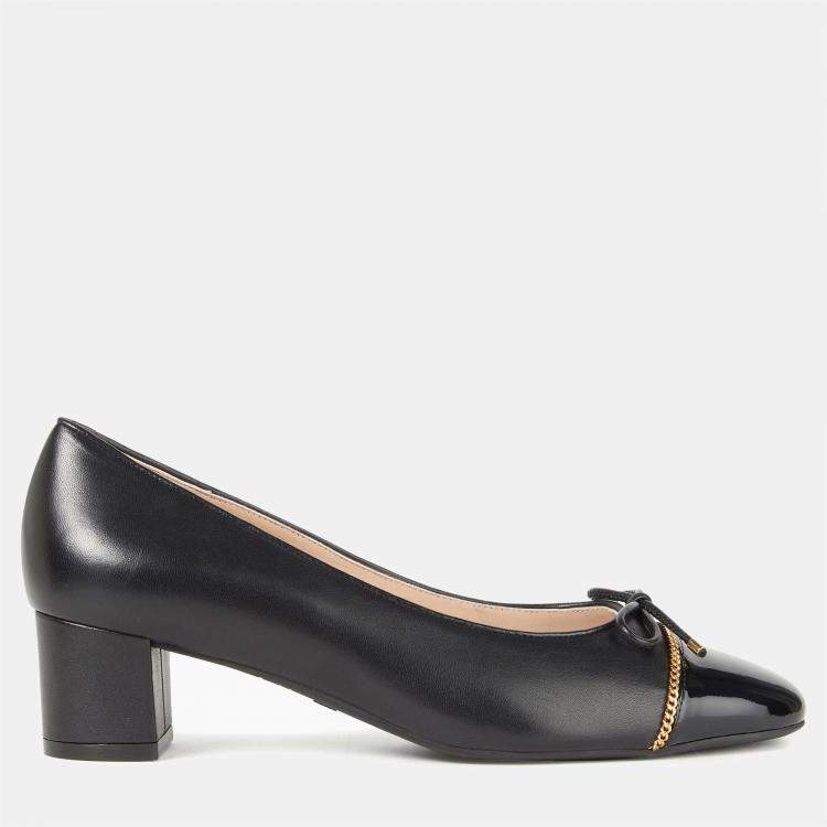 Pre Owned Stuart Weitzman Leather Mid Heel Pumps 36