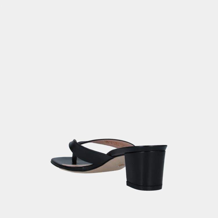 Pre Owned Stuart Weitzman Leather Thong Slide Sandals Size 35.5