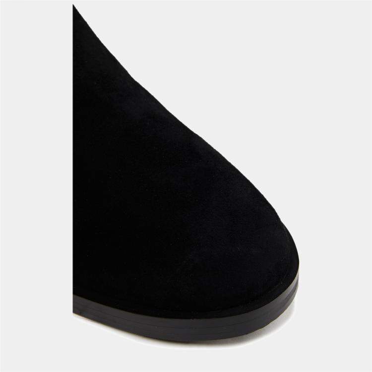 Pre Owned Stuart Weitzman Black Suede Over The Knee Boots Size 40