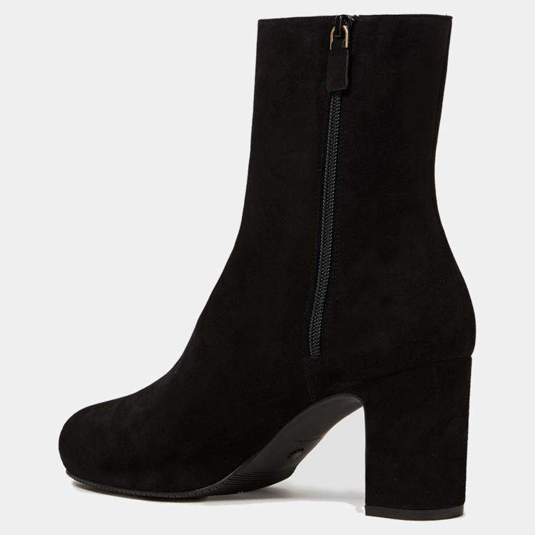 Pre Owned Stuart Weitzman Suede Block Heel Ankle Boots 37