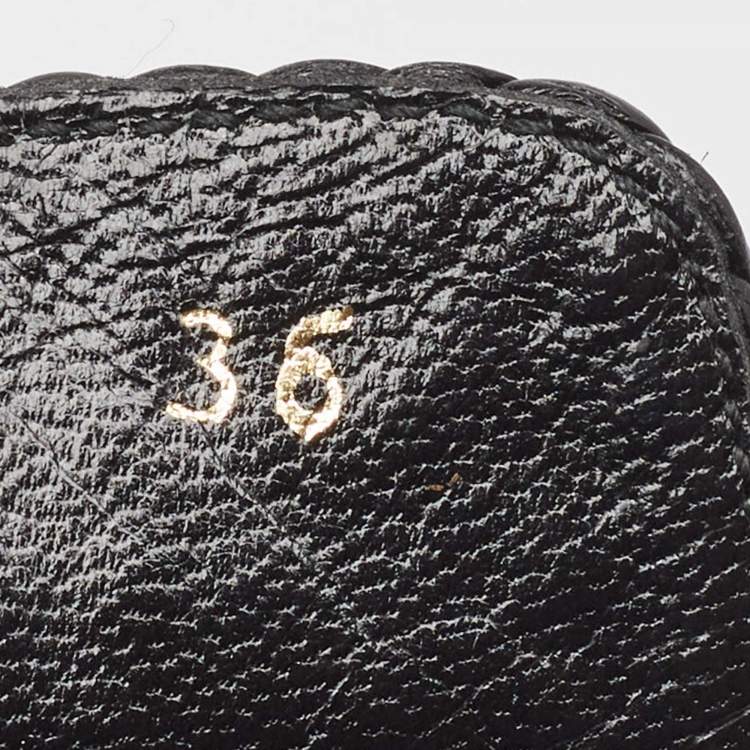Pre Owned Stuart Weitzman Black/White Woven Leather Riviera Smoking Slippers Size 36