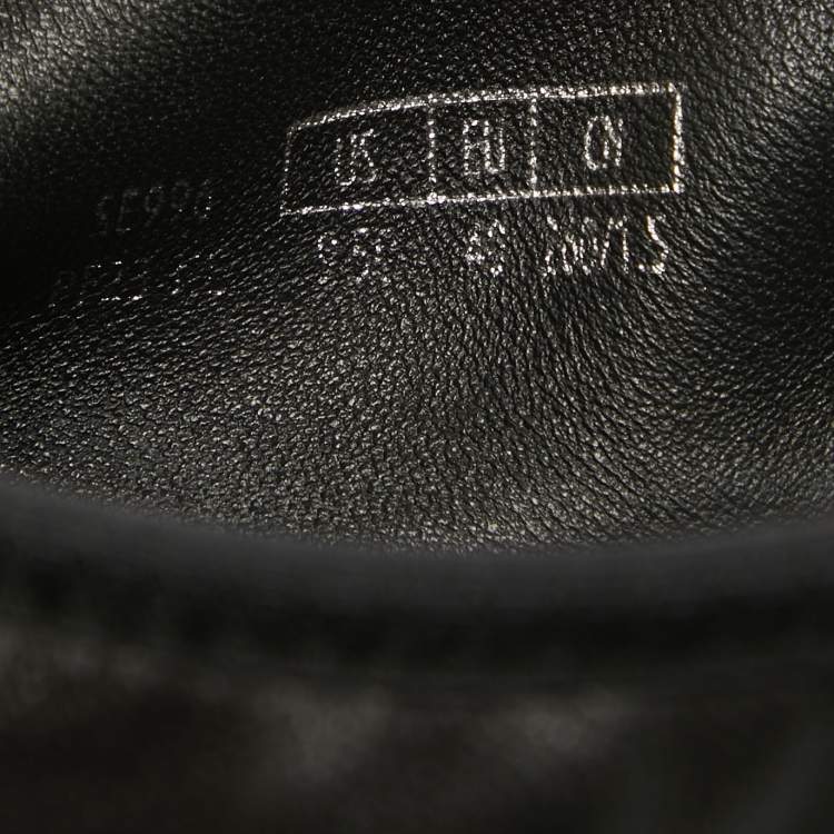 Pre Owned Stuart Weitzman Black Leather Bolshoi Buckle Detail Ballet Flats Size 40