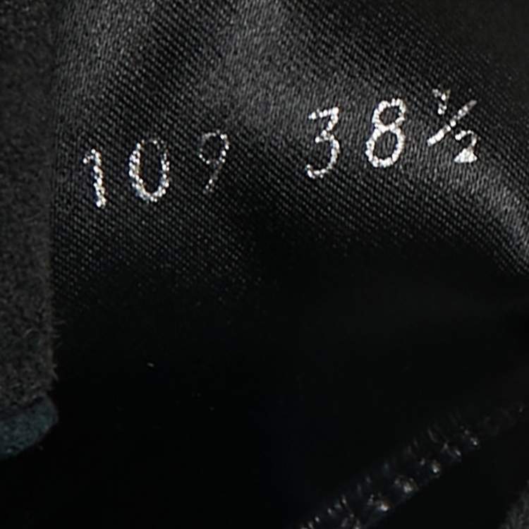 Pre Owned Stuart Weitzman Black Suede Ankle Boots Size 38.5